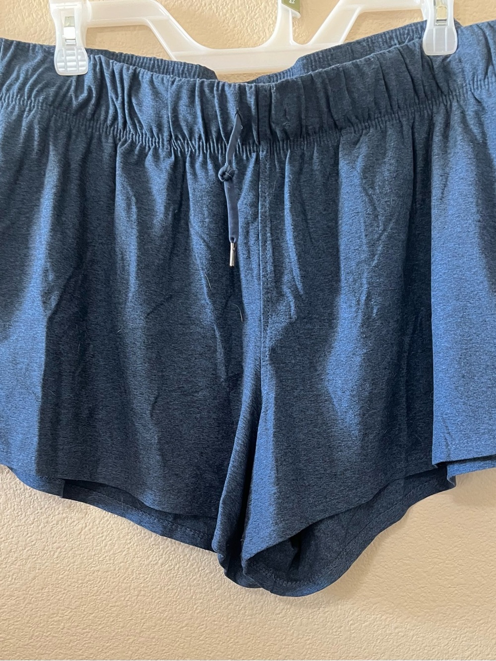 Athletic Works Women's Dark Blue Elastic Drawstring Athletic Shorts